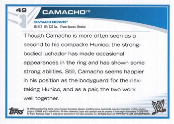 2013 Topps WWE #49 Camacho Back