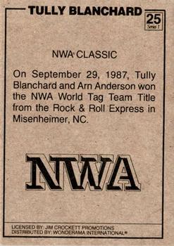 1988 Wonderama NWA #25 Tully Blanchard Back