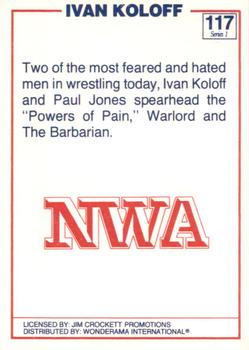 1988 Wonderama NWA #117 Ivan Koloff Back