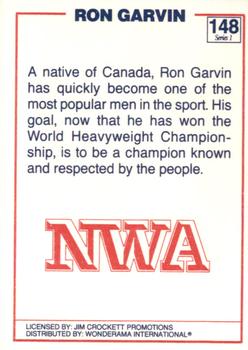 1988 Wonderama NWA #148 Ron Garvin Back