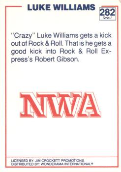 1988 Wonderama NWA #282 Luke Williams Back