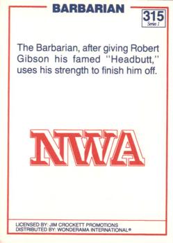 1988 Wonderama NWA #315 Barbarian Back
