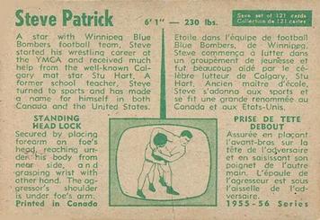 1955-56 Parkhurst #101 Steve Patrick Back