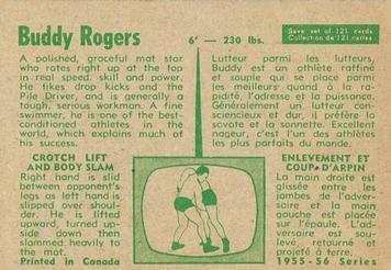 1955-56 Parkhurst #119 Buddy Rogers Back