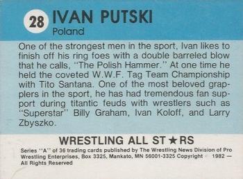 1982 Wrestling All Stars Series A #28 Ivan Putski Back