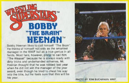 1984-88 LJN Wrestling Superstars Action Figure Cards #NNO Bobby 