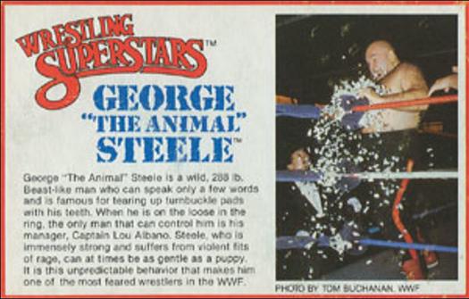 1984-88 LJN Wrestling Superstars Action Figure Cards #NNO George 