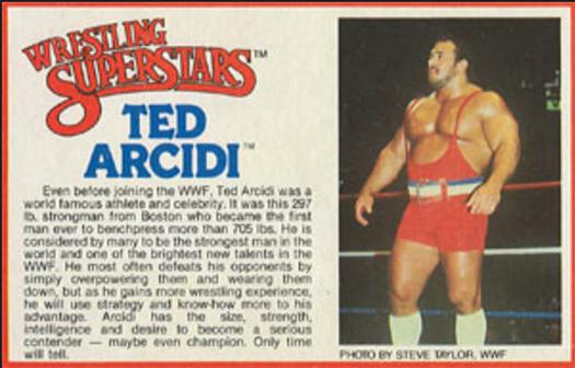 1984-88 LJN Wrestling Superstars Action Figure Cards #NNO Ted Arcidi Front