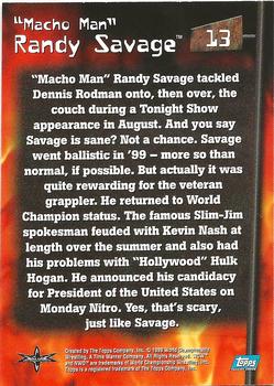 1999 Topps WCW Embossed #13 Macho Man Randy Savage Back