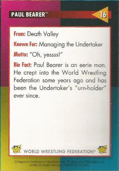 1995 WWF Magazine #16 Paul Bearer Back