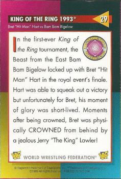 1995 WWF Magazine #29 King of the Ring '93 (B. Hart vs Bigelow) Back