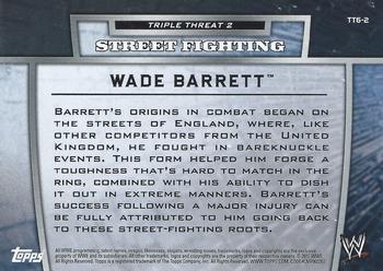 2013 Topps WWE - Triple Threat Tier 2 #TT6-2 Wade Barrett Back