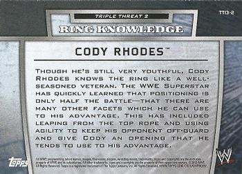 2013 Topps WWE - Triple Threat Tier 2 #TT13-2 Cody Rhodes Back
