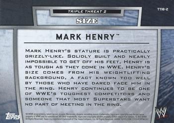 2013 Topps WWE - Triple Threat Tier 2 #TT18-2 Mark Henry Back
