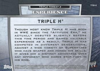 2013 Topps WWE - Triple Threat Tier 2 #TT19-2 Triple H Back