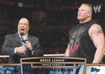 2013 Topps WWE - Triple Threat Tier 3 #TT8-3 Brock Lesnar Front