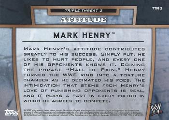 2013 Topps WWE - Triple Threat Tier 3 #TT18-3 Mark Henry Back
