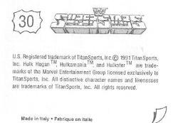 1991 WWF Superstars Stickers #30 Tugboat Back