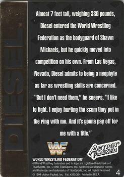 1994 Action Packed WWF #4 Diesel Back