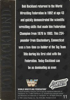 1994 Action Packed WWF #11 Bob Backlund Back
