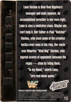 1994 Action Packed WWF #16 Luna Back