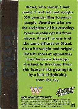1994 Action Packed WWF #31 Diesel Back