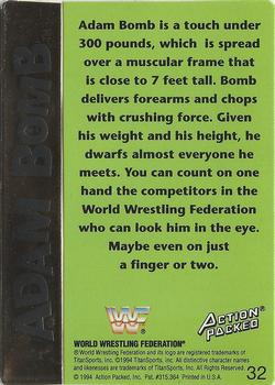 1994 Action Packed WWF #32 Adam Bomb Back
