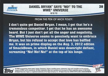 2013 Topps Best of WWE #38 Daniel Bryan Says No to the WWE Universe Back