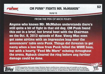 2013 Topps Best of WWE #52 CM Punk Fights Mr. McMahon Back