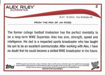 2014 Topps WWE #2 Alex Riley Back