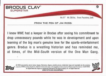 2014 Topps WWE #9 Brodus Clay Back