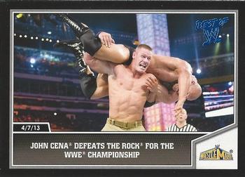 2013 Topps Best of WWE - Blue #110 John Cena Defeats The Rock for the WWE Championship Front