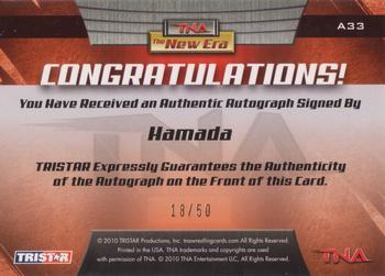 2010 TriStar TNA New Era - Autographs Gold #A33 Hamada Back