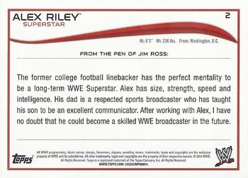 2014 Topps WWE - Silver #2 Alex Riley Back