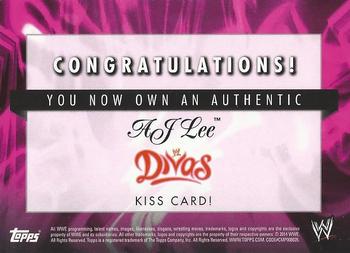 2014 Topps WWE - Divas Kiss #NNO AJ Lee Back