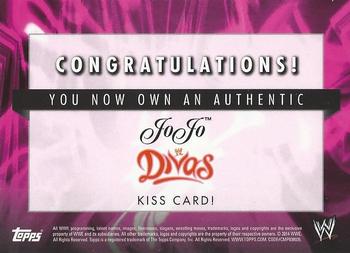 2014 Topps WWE - Divas Kiss #NNO JoJo Back