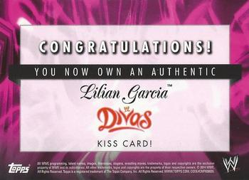 2014 Topps WWE - Divas Kiss #NNO Lilian Garcia Back
