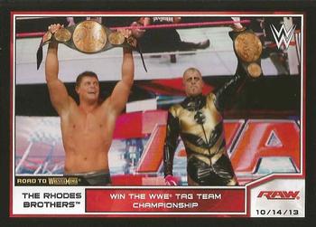 2014 Topps WWE Road to Wrestlemania #50 The Rhodes Brothers Front