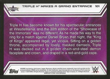 2014 Topps WWE Road to Wrestlemania #101 Triple H Back
