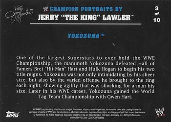 2014 Topps Chrome WWE - Jerry Lawler's Tributes #3 Yokozuna Back