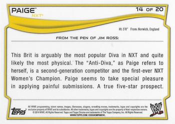 2014 Topps Chrome WWE - NXT Prospects #14 Paige Back