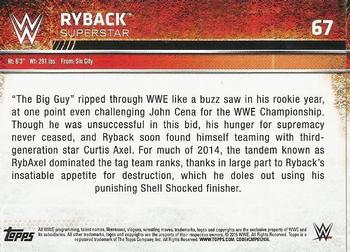 2015 Topps WWE #67 Ryback Back