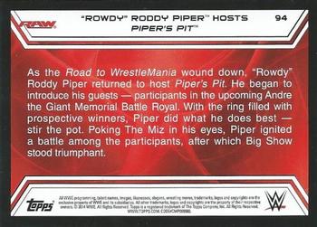 2014 Topps WWE Road to Wrestlemania - Blue #94 Rowdy Roddy Piper Back
