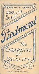 1909-11 American Tobacco Company T206 White Border #NNO Bunk Congalton Back