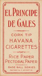1909-11 American Tobacco Company T206 White Border #NNO Jap Barbeau Back
