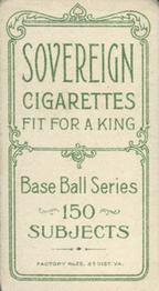 1909-11 American Tobacco Company T206 White Border #NNO Johnny Bates Back