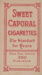 1909-11 American Tobacco Company T206 White Border #NNO Bob Bescher Back