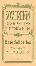 1909-11 American Tobacco Company T206 White Border #NNO Art Devlin Back