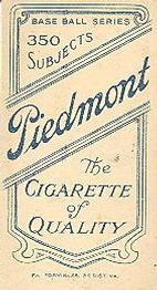 1909-11 American Tobacco Company T206 White Border #NNO Jack Hannifin Back