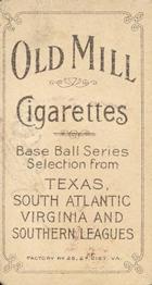 1909-11 American Tobacco Company T206 White Border #NNO Jimmy Hart Back